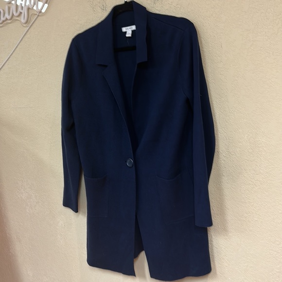 Nine West womans Navy Blue sweater blazer size M - Picture 2 of 6